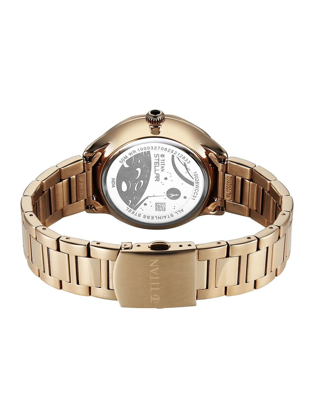 Titan Stainless Steel Bracelet Style Strap Analogue Watch - 10028WM01