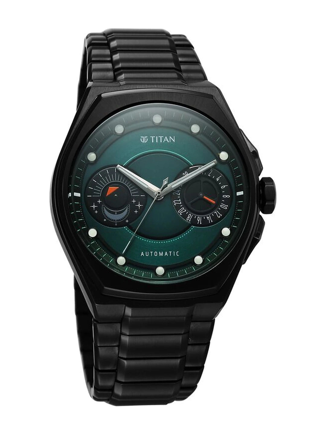 Titan Round Green Dial Analog Watch - 10029KM01
