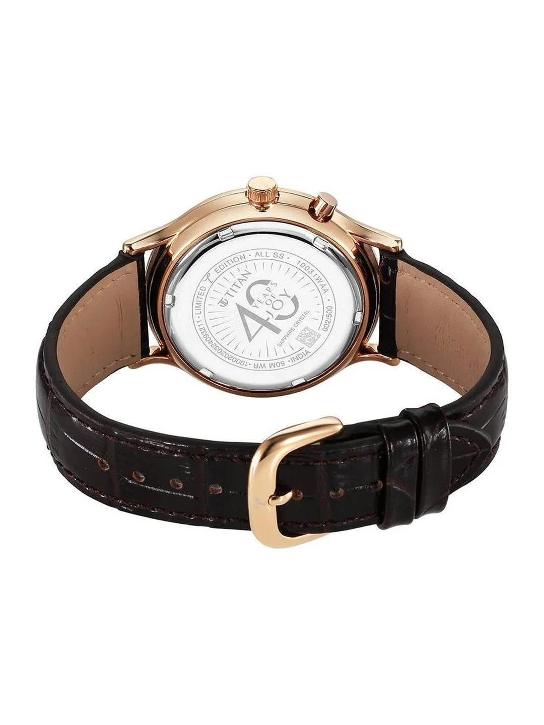 Titan Round Analog Watch - 10031WL01