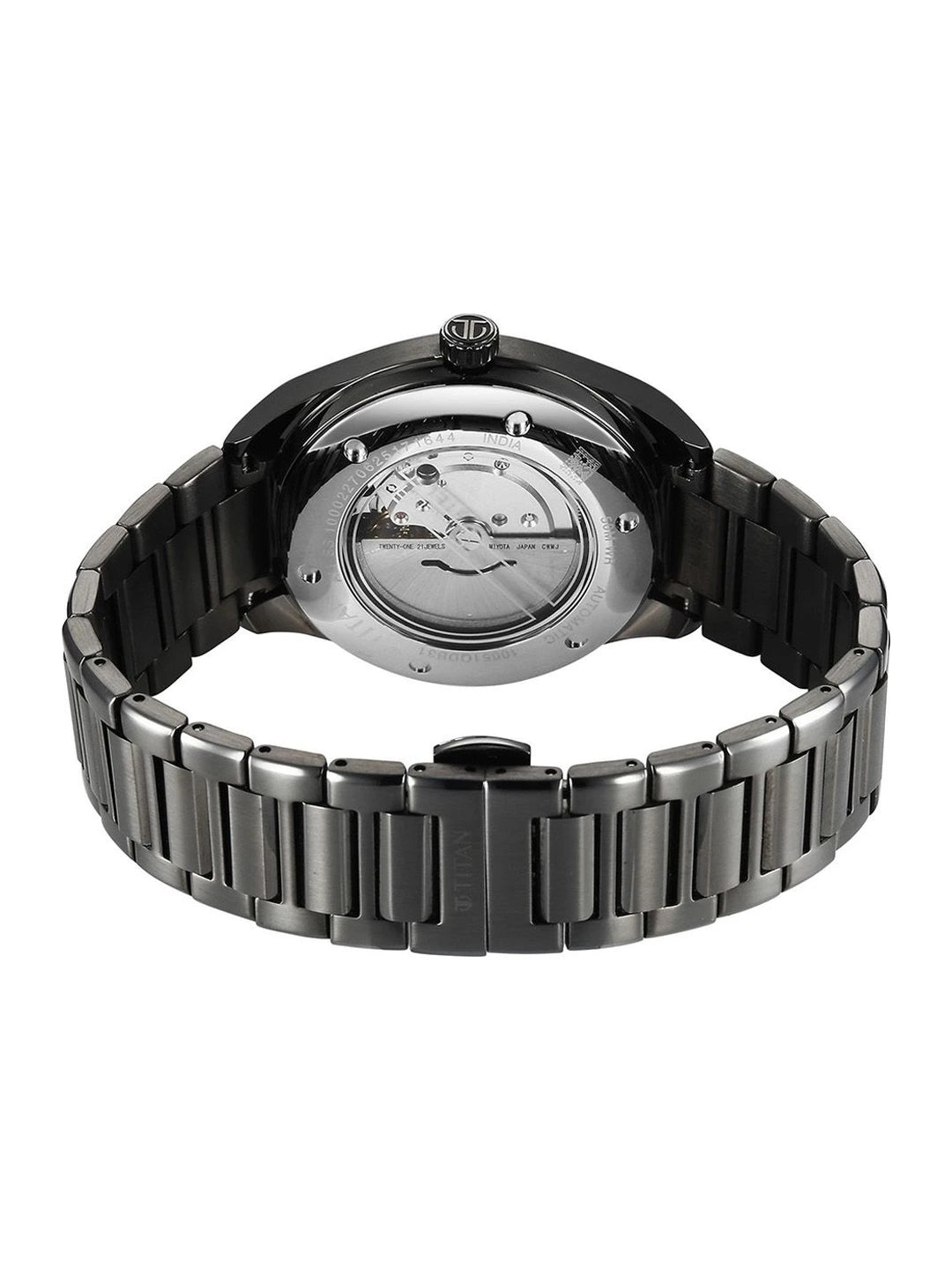 Titan Stellar Automatic Violet Round Dial Watch - 10051QM01