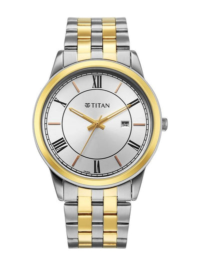 Titan Karishma Round Silver Dial Analog Watch - 10060BM01