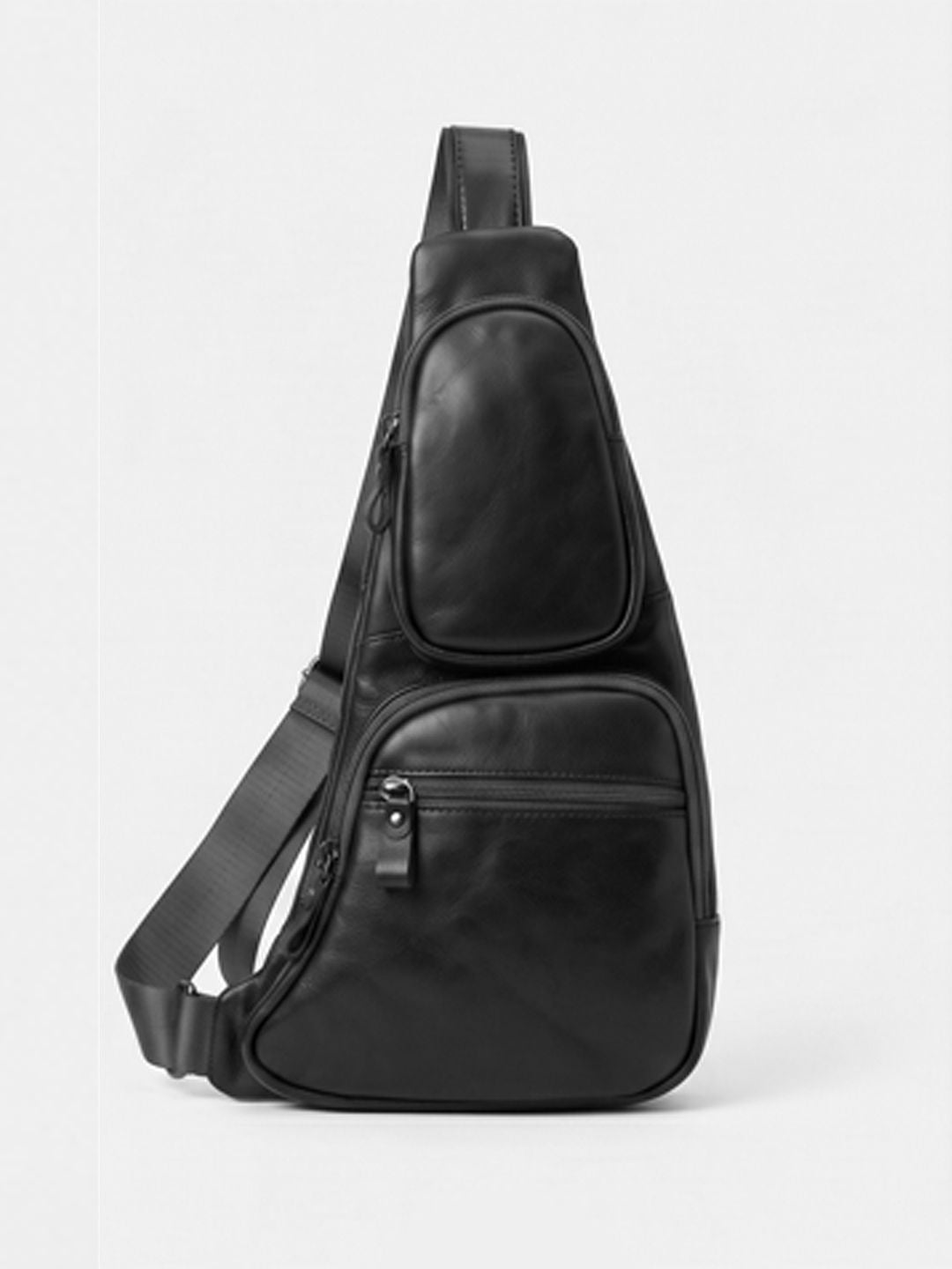 Powerlook Brown Multipockets Leather Bag