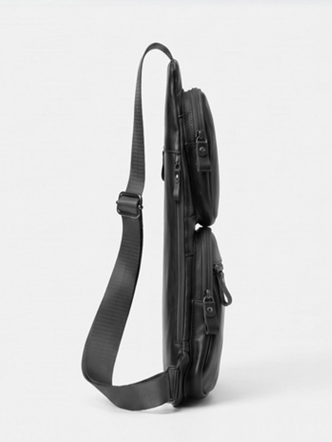 Powerlook Brown Multipockets Leather Bag