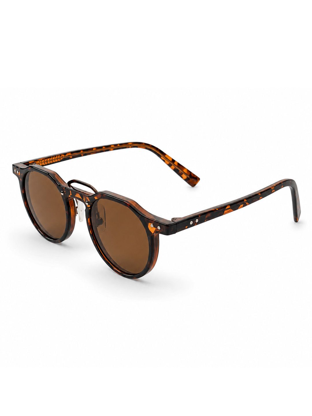 Powerlook Brown Round Sunglasses