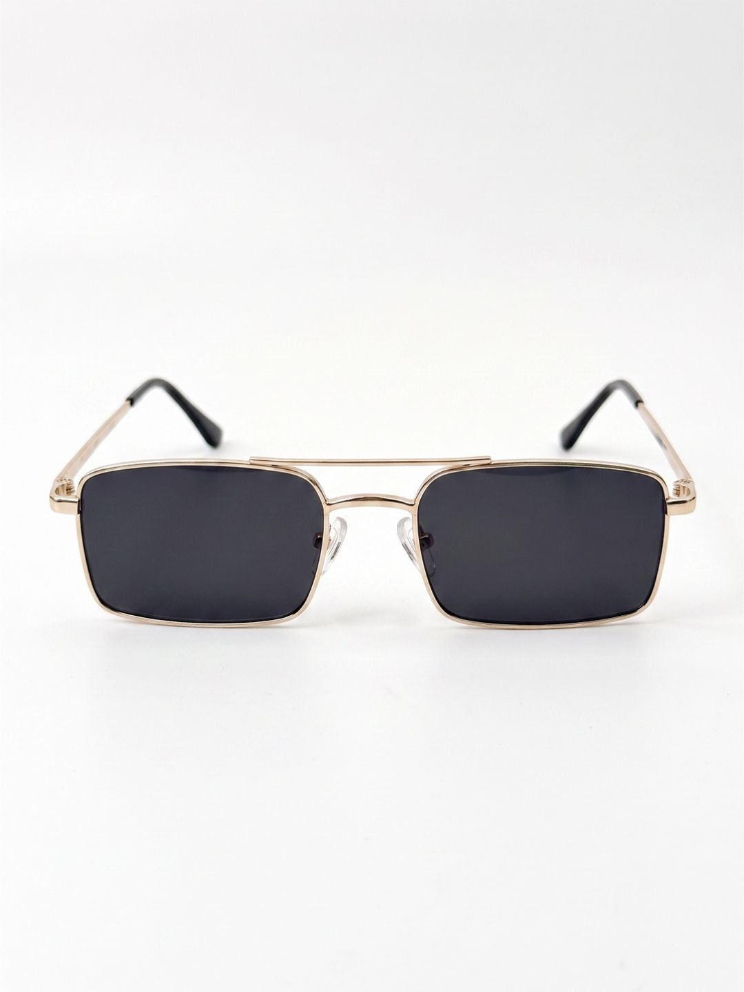 Powerlook Gold Rectangle Sunglasses
