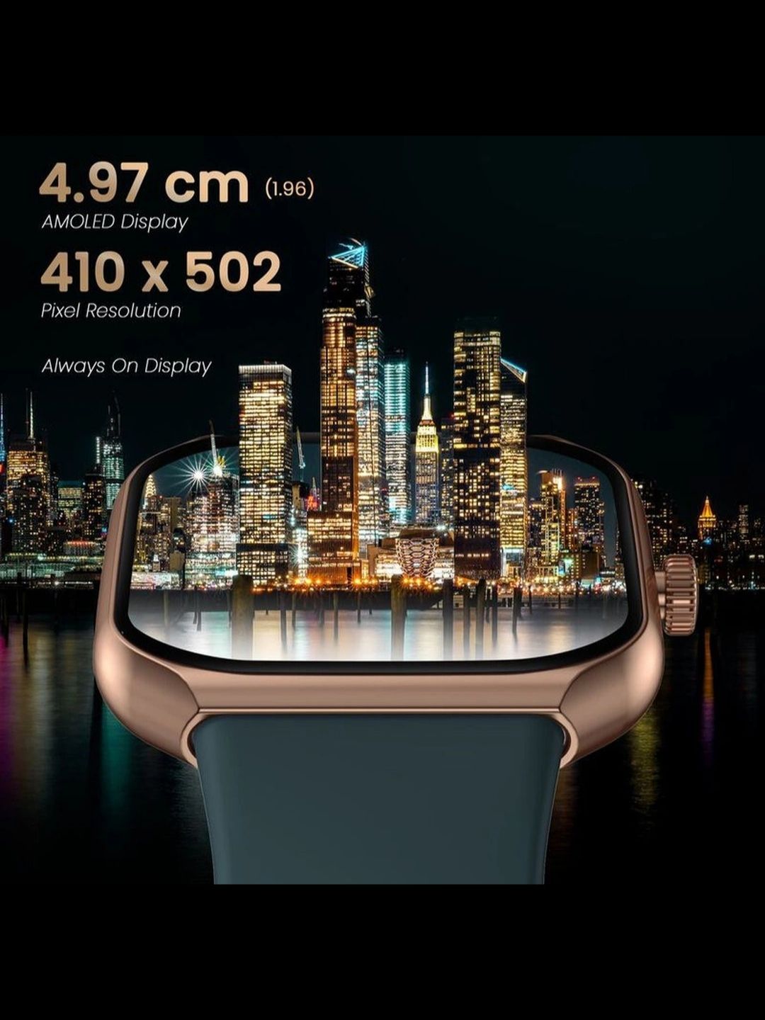 Titan Smart Watch With 4.97 cm Super AMOLED Display | 410 X 502 Pixel Resolution | AI Voice Assistant With Red Strap