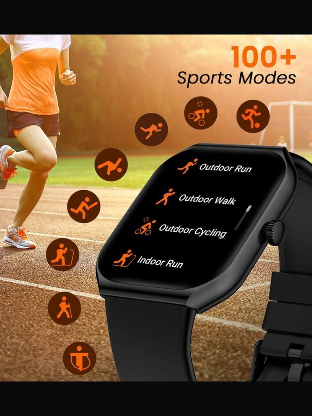 Titan Smart Watch With 4.97 cm Super AMOLED Display | 410 X 502 Pixel Resolution | AI Voice Assistant With Red Strap