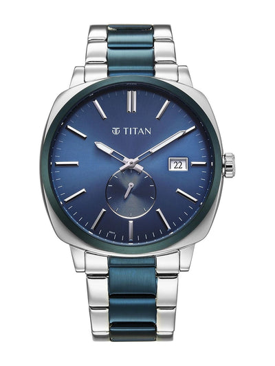 Titan Classique Suave 2.0 Analog Blue Dial Watch - 90189KM01
