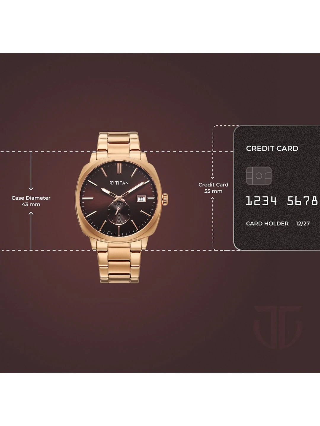 Titan Classique Suave 2.0 Analog Brown Dial Watch - 90189WM01