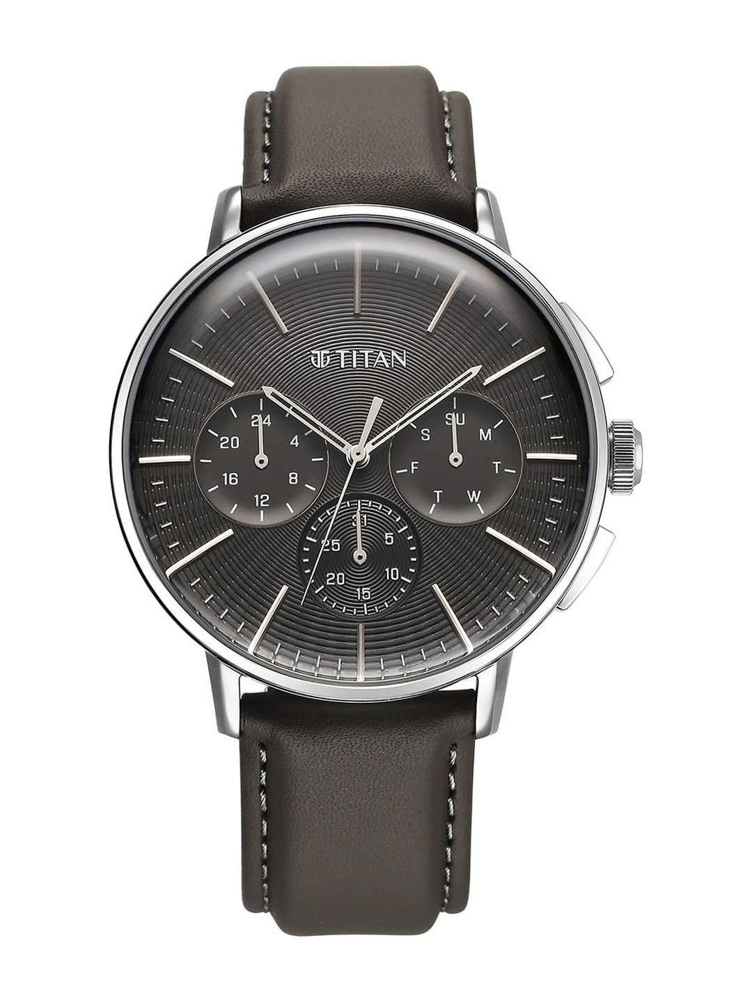 Titan Dial & Stainless Steel Strap Analogue Watch - 90200SL02