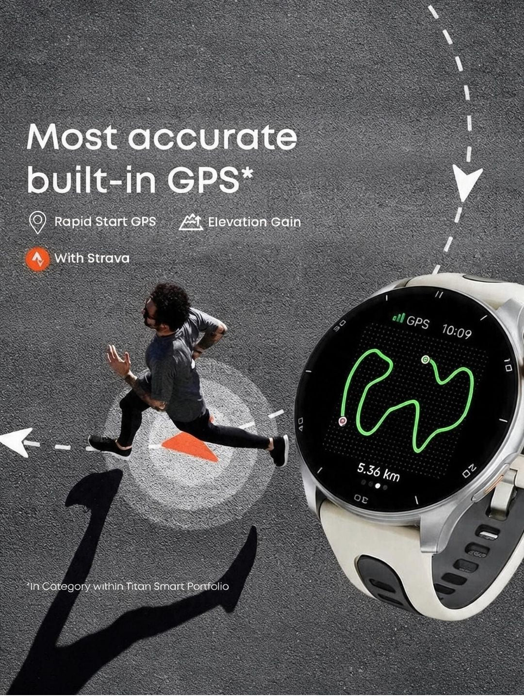 Titan Celestor Advanced GPS & Barometer 3.6 cm AMOLED Display With AOD, Piezoelectric Functional Crown Black Eclipse.
