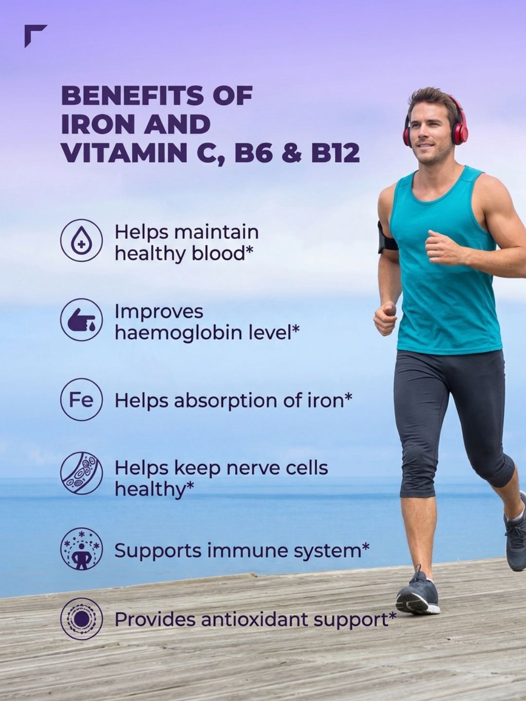 Swisse Iron with Ferrous Bisglycinate, Calcium Absorbate Dihydrate & Vitamin C for Healthy Blood, Haemoglobin & Energy Levels (30 Tablets)