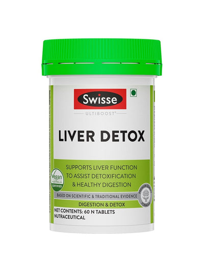 Swisse Liver Detox with 500mg Milk Thistle, Turmeric & Choline for Protection Against Fatty Deposits (60 Tablets)