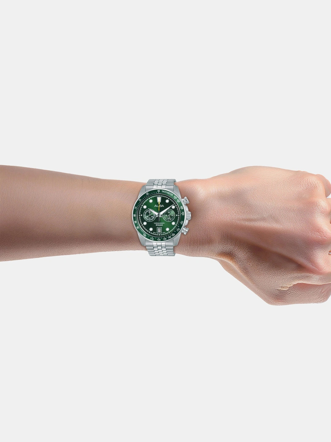 Men Round Green Dial Analog Watch - A4B029X1