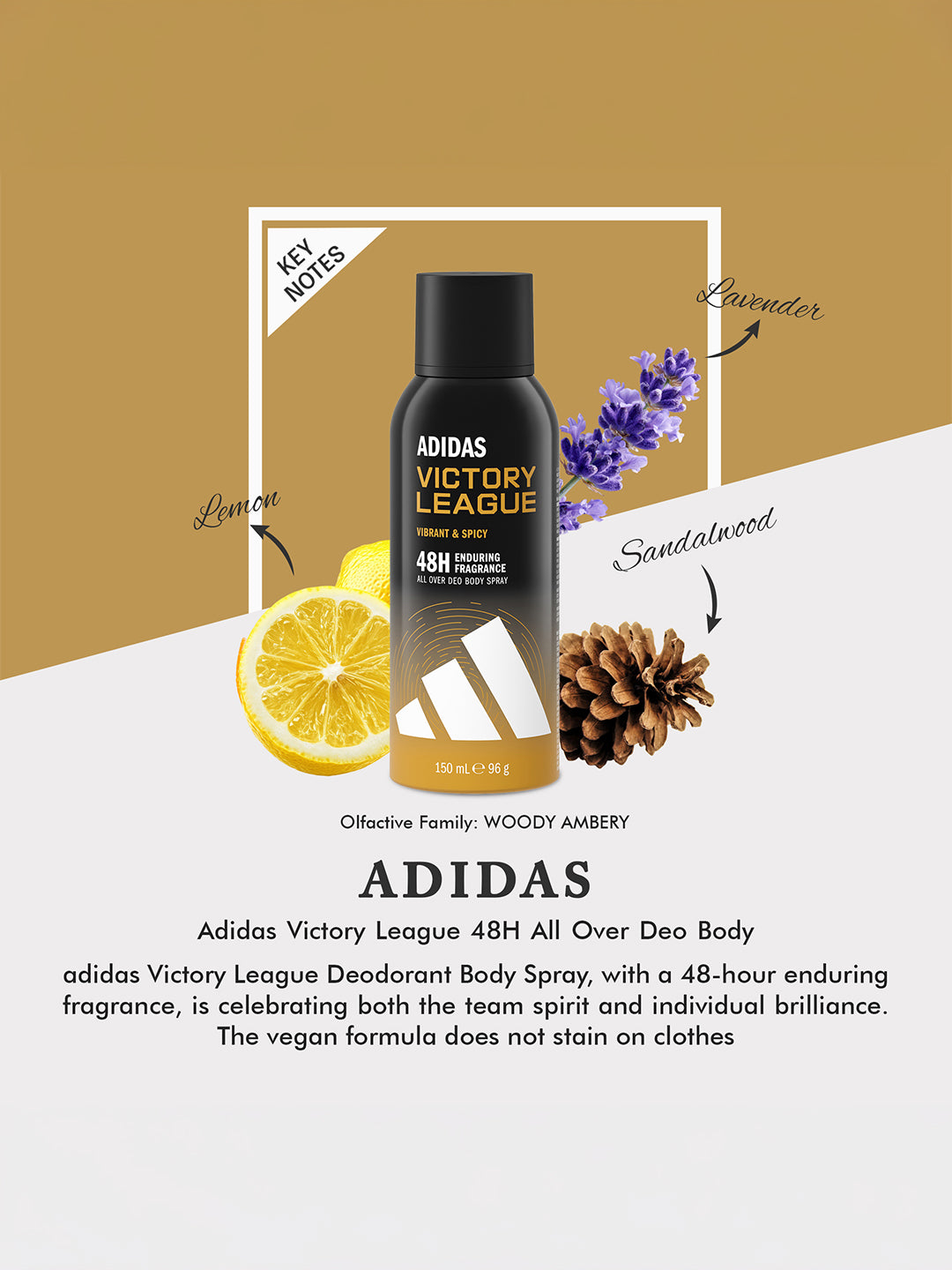 Adidas Victory League 48H All Over Deo Body Spray 96g