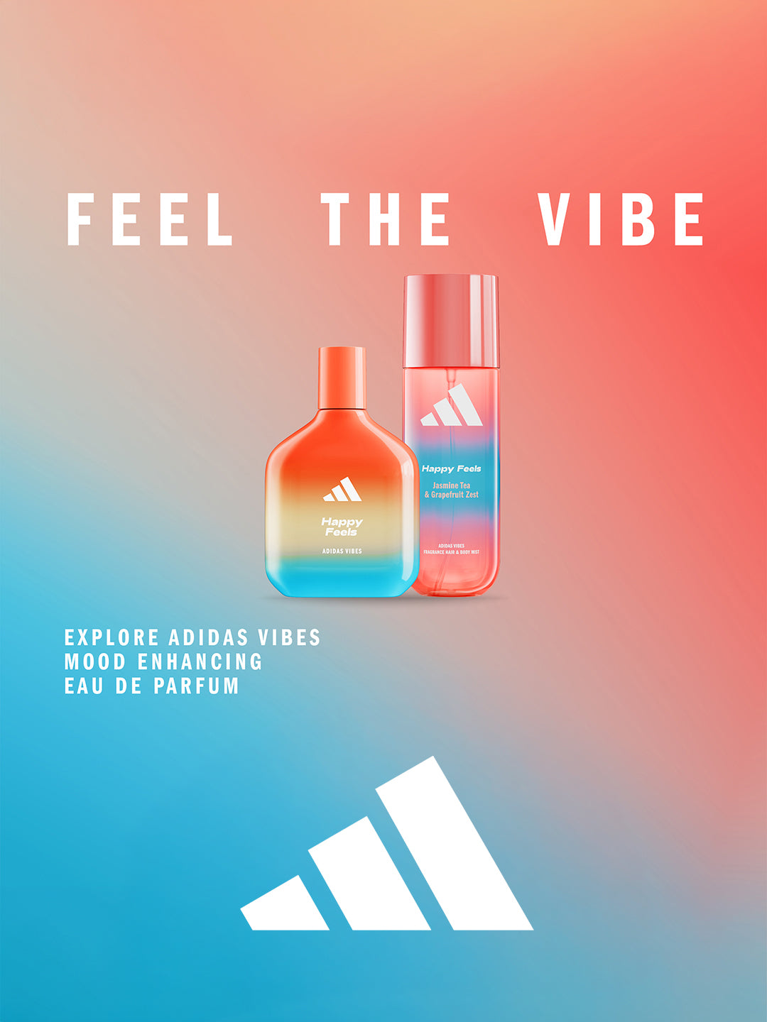 Adidas Vibes Happy Feel Fragrance Hair & Body Mist 236ml