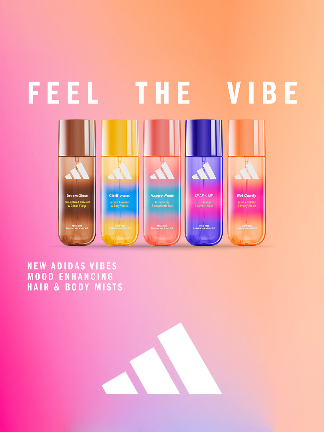Adidas Vibes Happy Feel Fragrance Hair & Body Mist 236ml