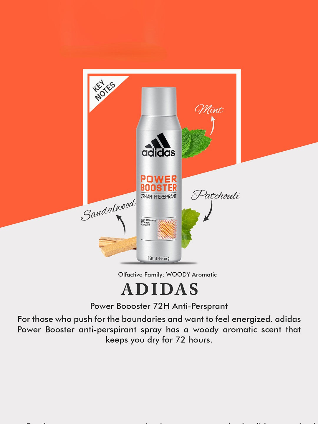 Adidas Power Booster 72H Anti-Perspirant (150ml)