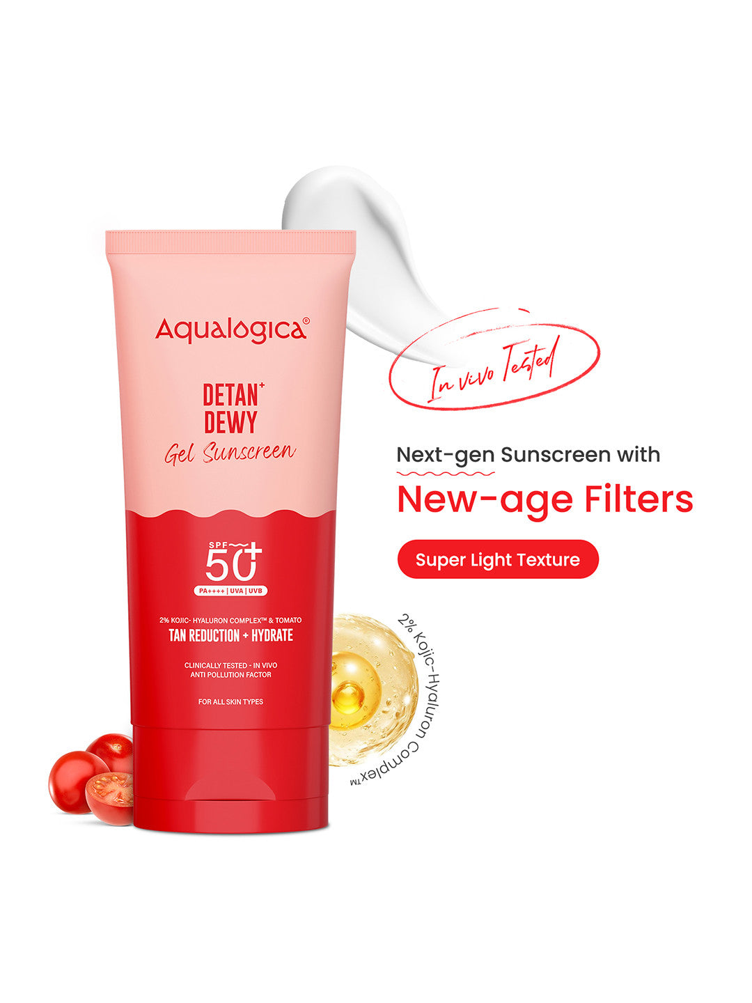 Aqualogica Detan+ Dewy Gel Sunscreen SPF 50+ PA++++ (80 g)