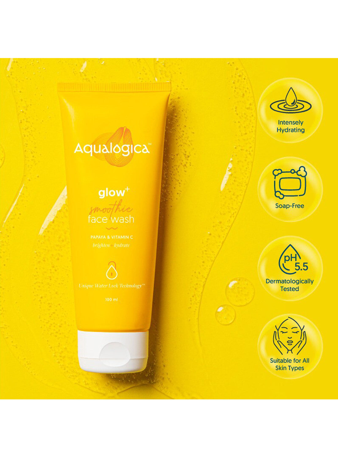 Aqualogica Glow+ Smoothie Face Wash (100 ml)