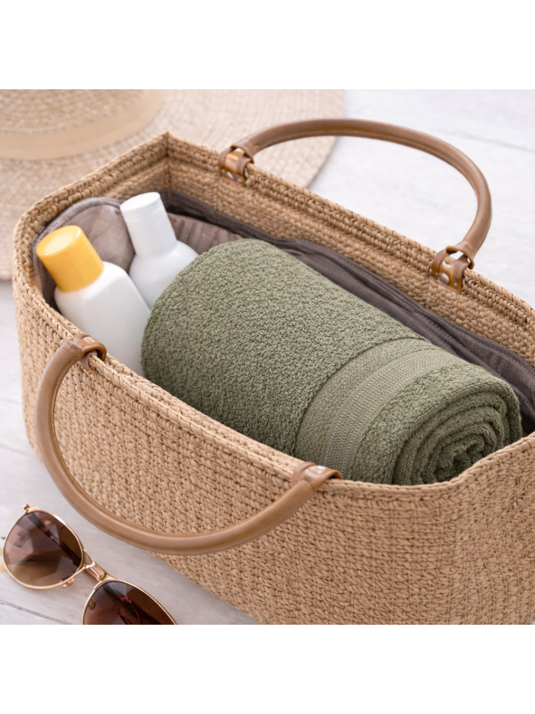 Bamboology Green & Rust Ultra Soft Bath Towel Pack of 2