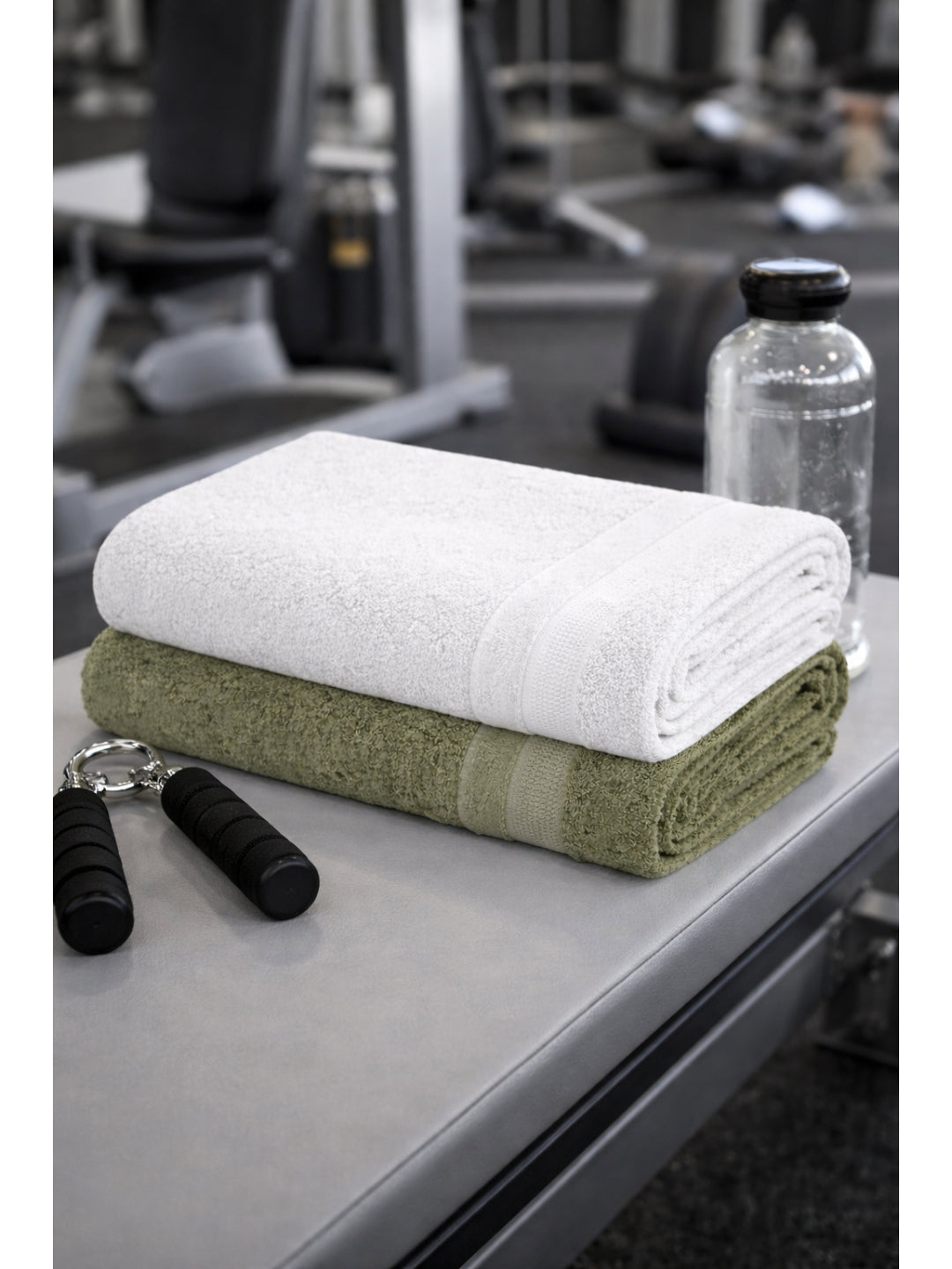 Bamboology Green & White Ultra Soft Bath Towel Pack of 2