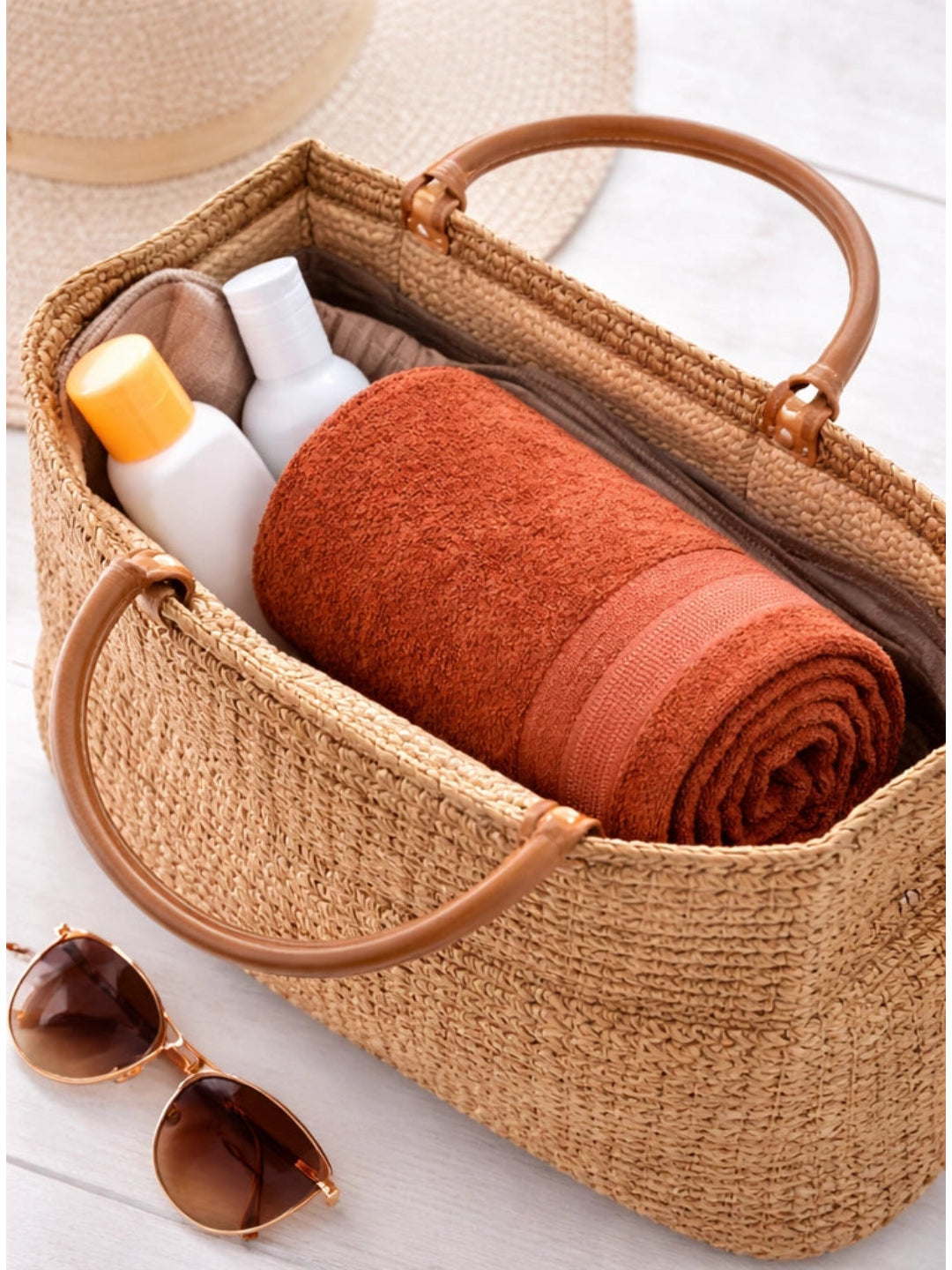 Bamboology Rust & Beige Ultra Soft Bath Towel Pack of 2