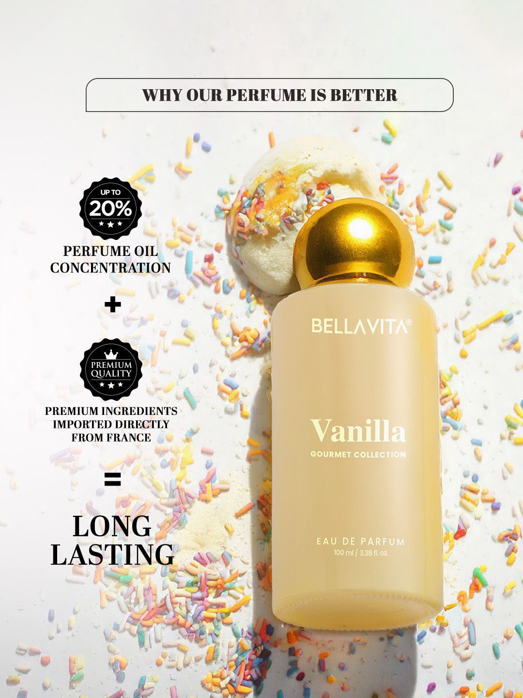 Bellavita Vanilla Long Lasting Perfume (100ml)
