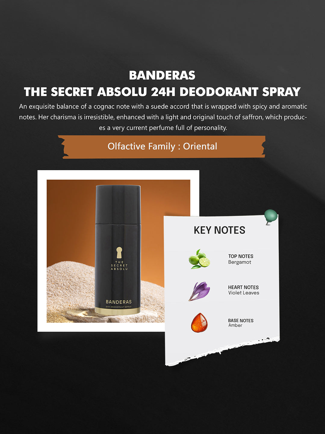 Banderas The Secret Absolu 24H Deodorant Spray (150ml)