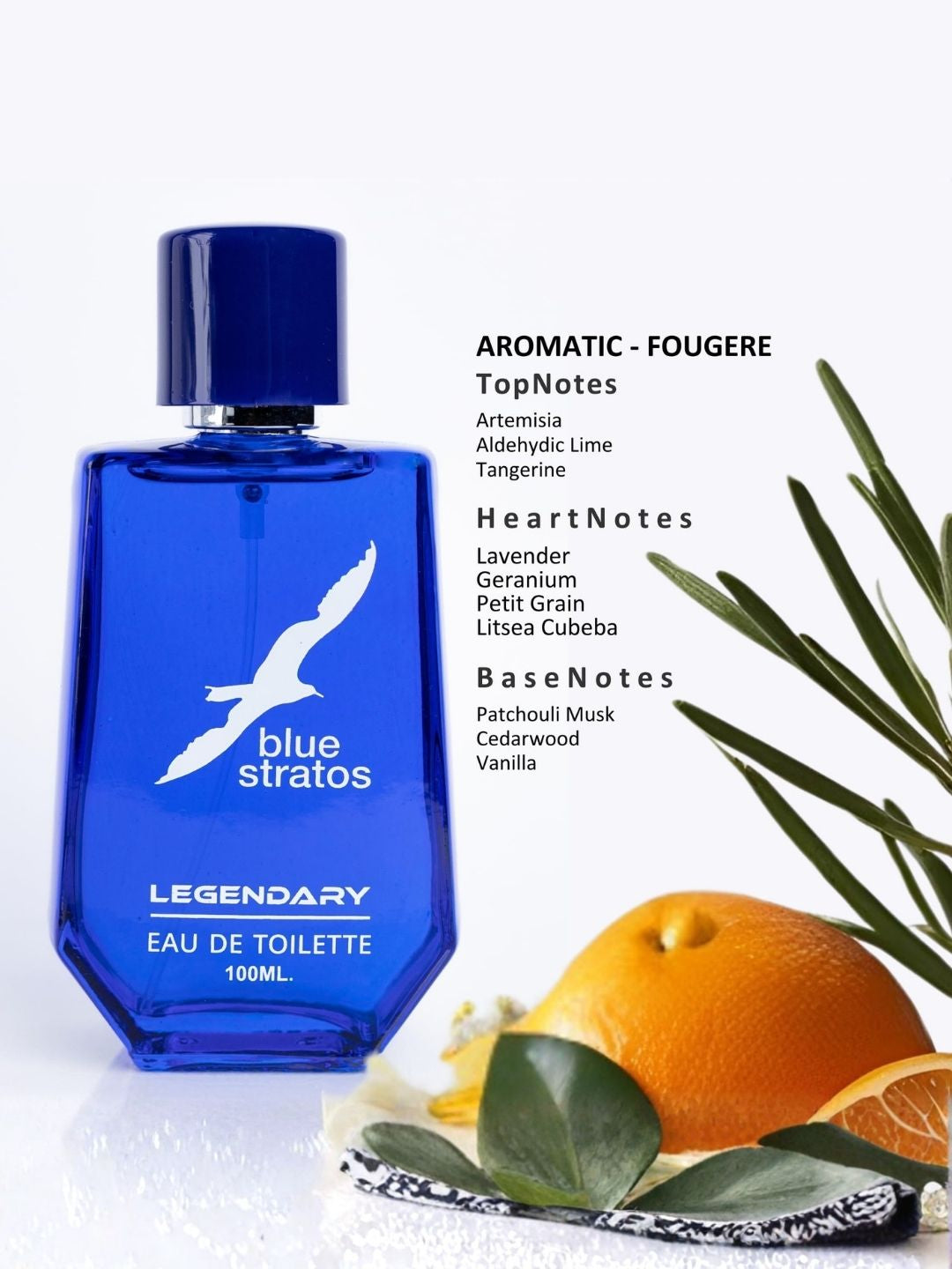 Blue Stratos Legendary Eau de Toilette with Free Deo (100ml)