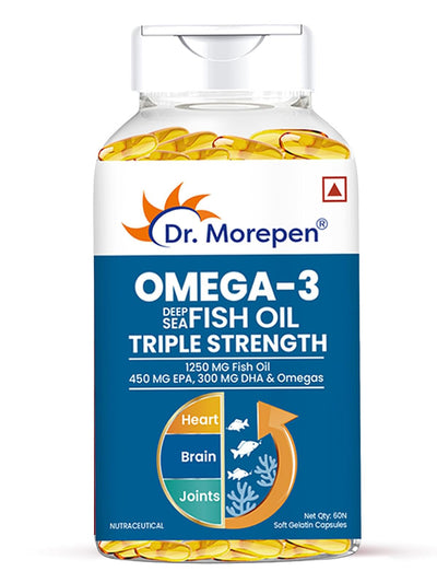 Dr. Morepen Omega 3 Fish Oil Triple Strength (60 Capsules)