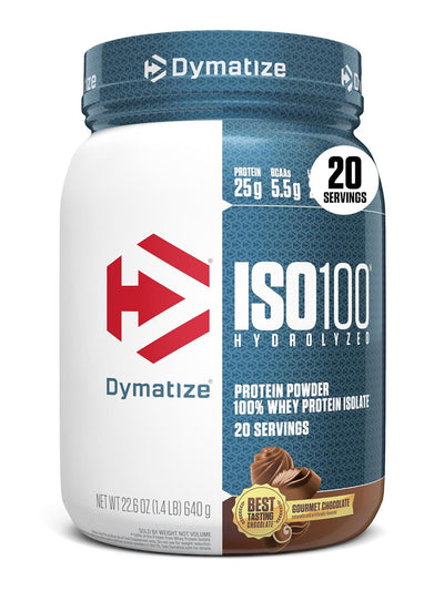 Dymatize ISO100 Hydrolyzed Whey Protein Isolate Gourmet Chocolate Powder (640 g)