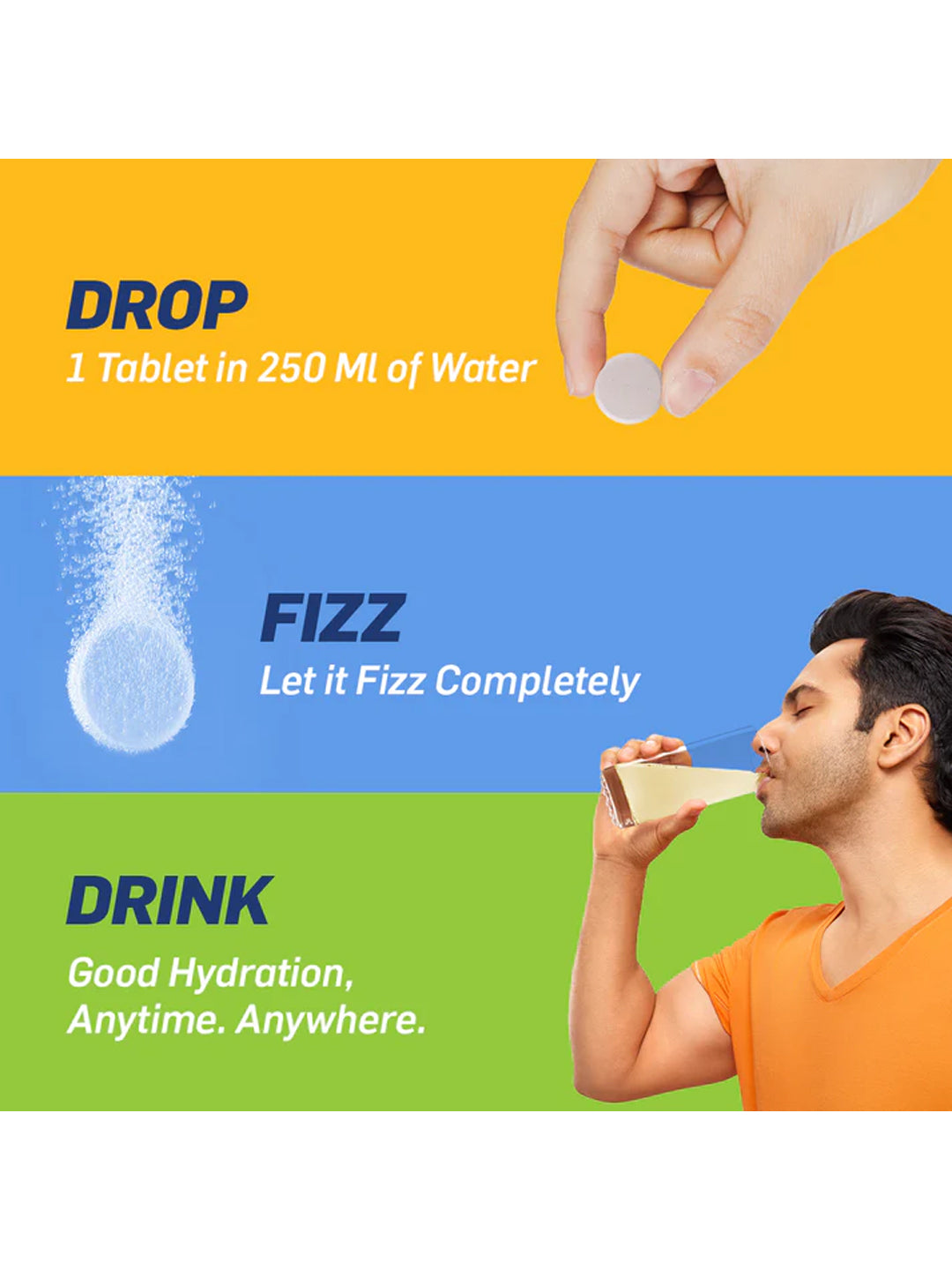 Fast&Up Drink Lime & Lemon Reload Zero Sugar Instant Hydration - 100 Effervescent Tablets (Pack of 4)