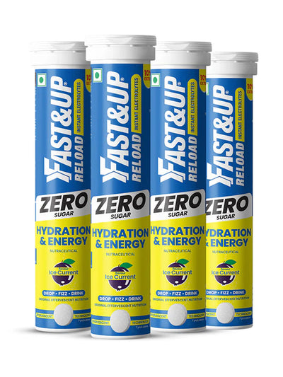 Fast&Up Ice Current Zero Sugar Effervescent Tablets (Pack of 4)