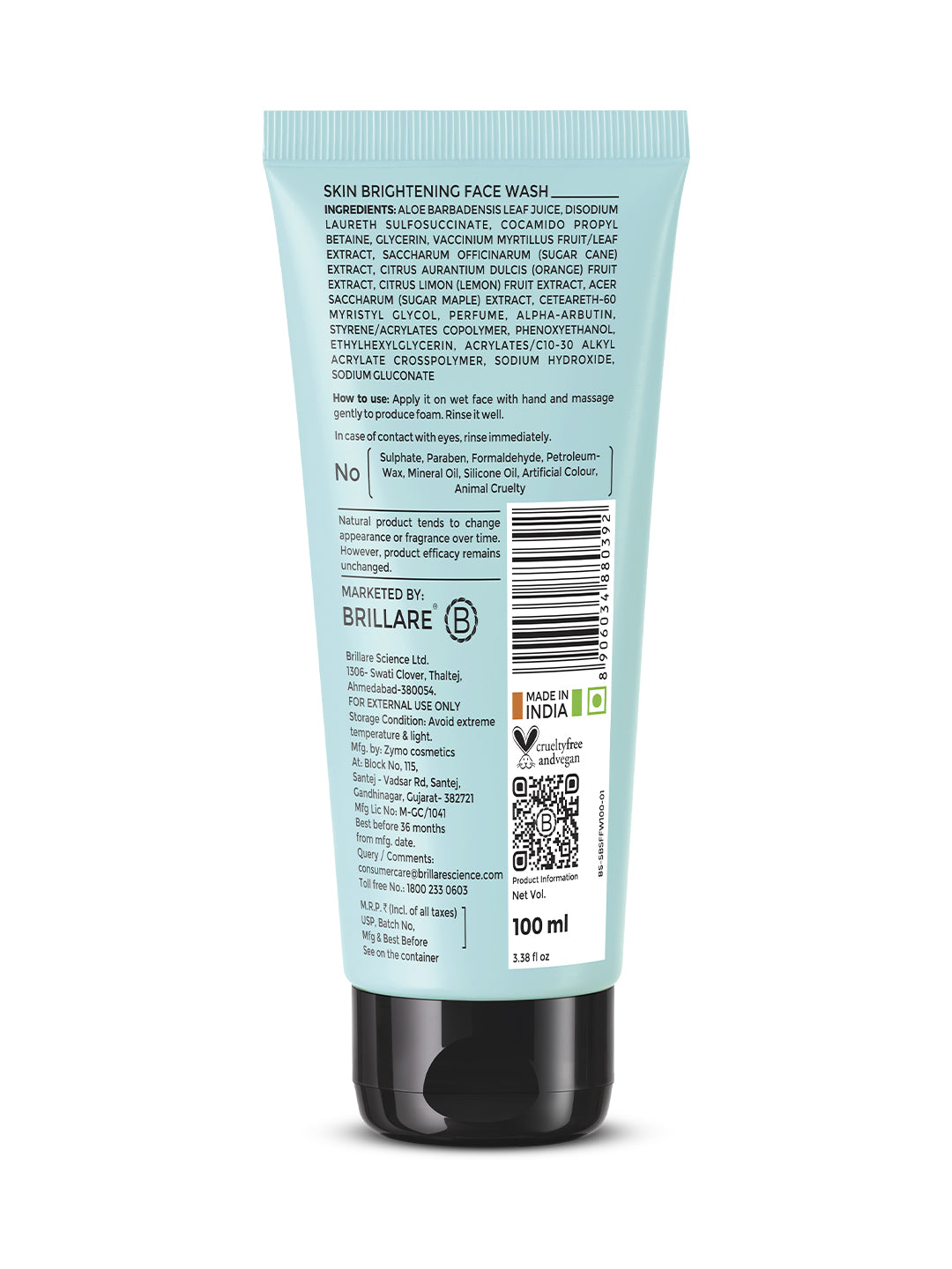 Brillare Skin Brightening Face Wash For Reducing Pigmentation (100ml)