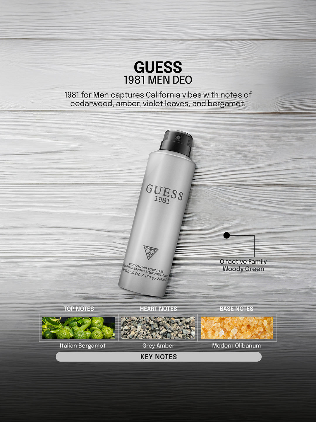 Guess 1981 For Men Deodorant Spray 226ml