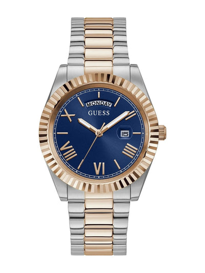 Guess Round 42mm Blue Dial Analog Watch - GW0265G12