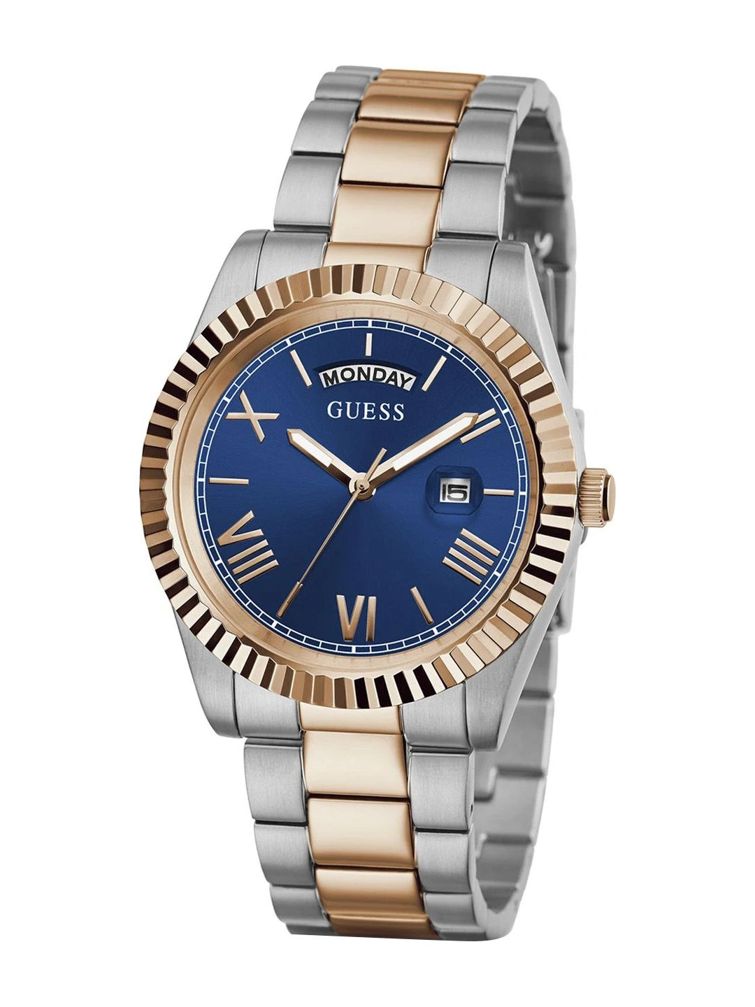 Guess Round 42mm Blue Dial Analog Watch - GW0265G12