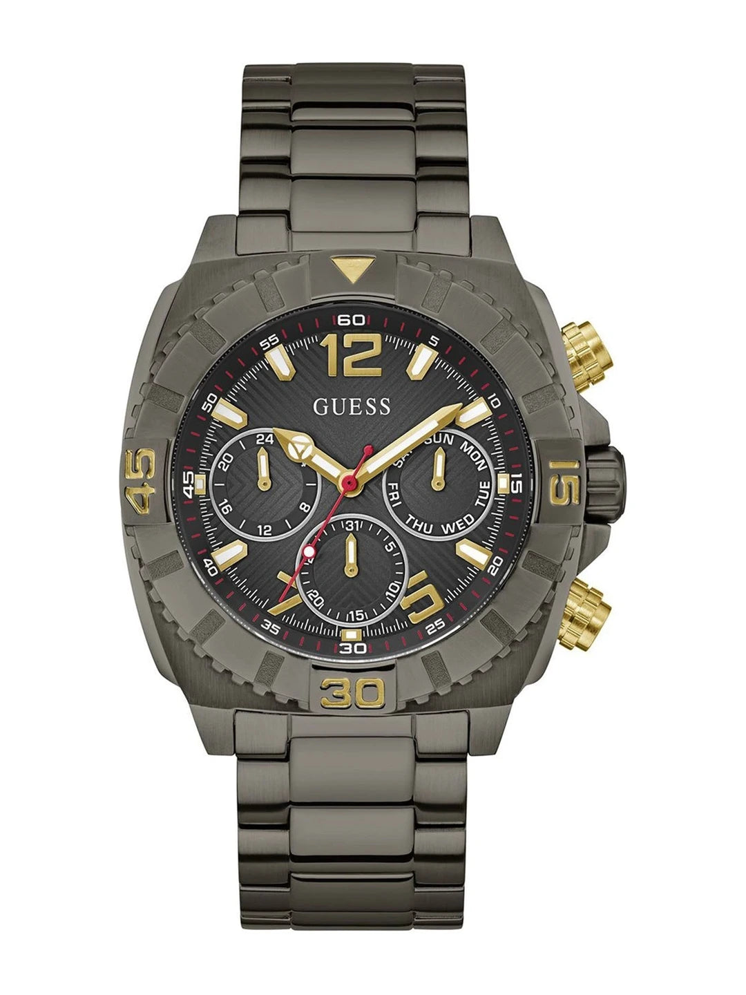 Guess Round 44mm Black Dial Analog Watch - GW0800G2