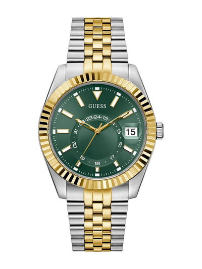 Guess Round 42mm Green Dial Analog Watch - GW0977G4
