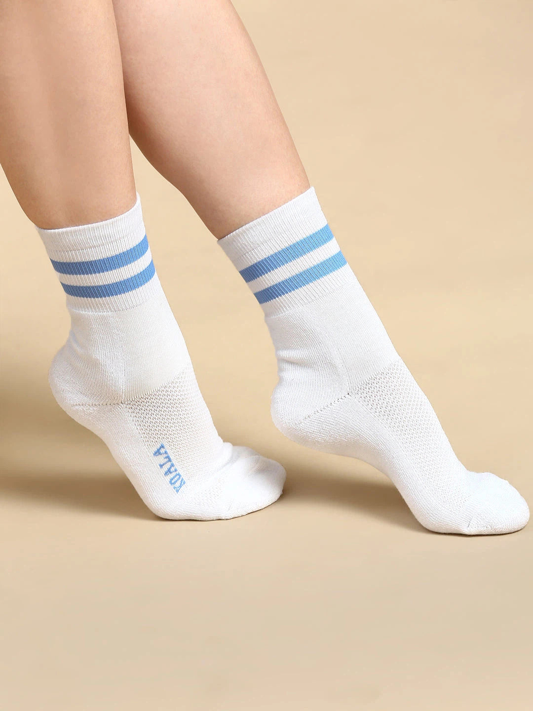House of Koala Ankle Length Cotton Socks (Blue & Black, Grey) | Pair of 3