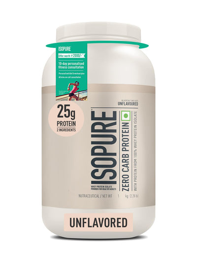 Isopure Zero Carb Whey Protein Isolate Unflavoured Powder (1 kg)
