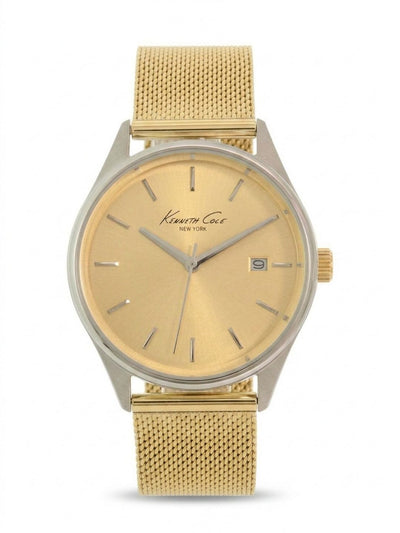 Kenneth Cole Round Gold Dial Analog Watch - KC10029401LDJ
