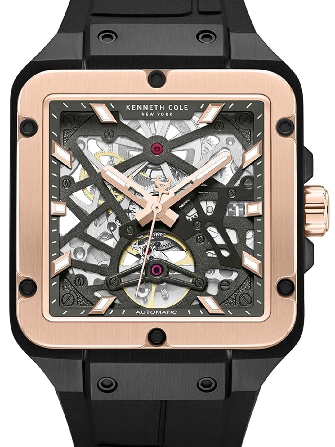 Kenneth Cole Automatic Drop 2 Gun Round Dial 'S Analog Watch - KCWGZ0065403MN