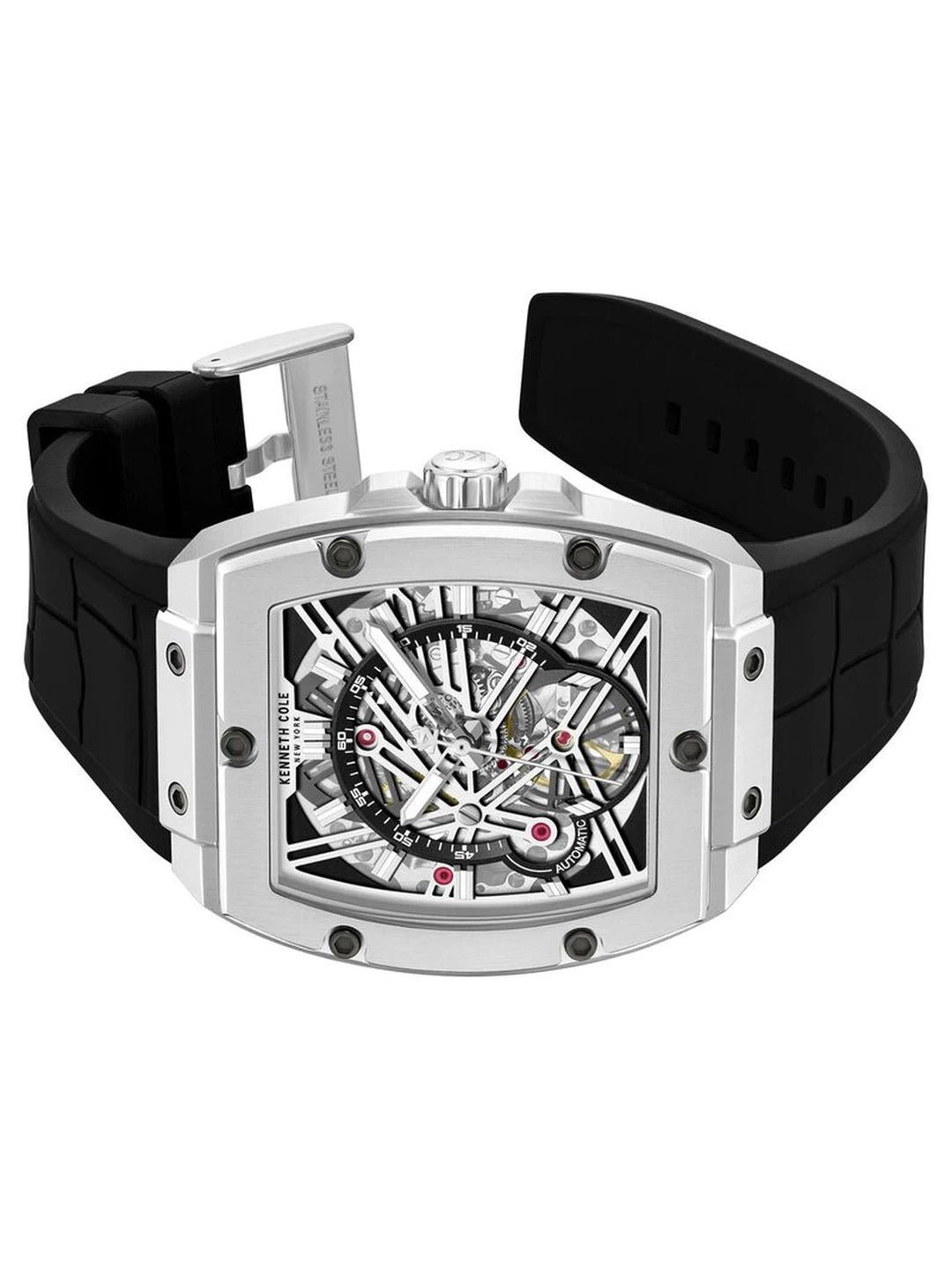 Kenneth Cole Rectangle Silver Dial Analog Watch - KCWGZ0067803MN