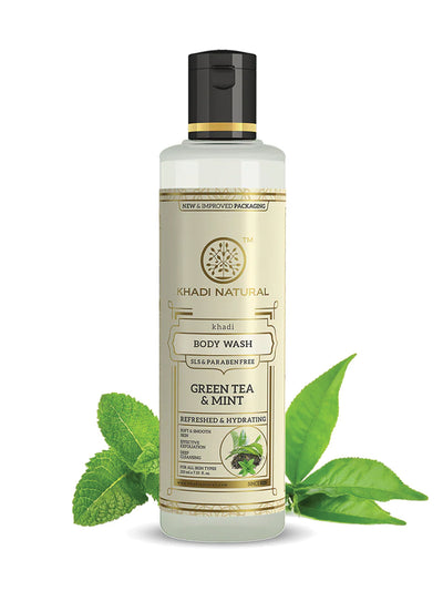 Khadi Natural Green Tea & Mint Body Wash (210ml)