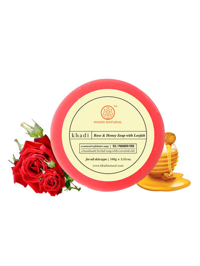 Khadi Natural Rose & Honey Soap (100g)