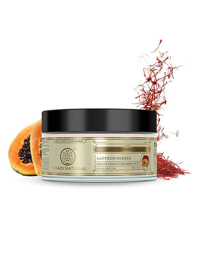 Khadi Natural Saffron & Papaya Anti Wrinkle Cream (50g)