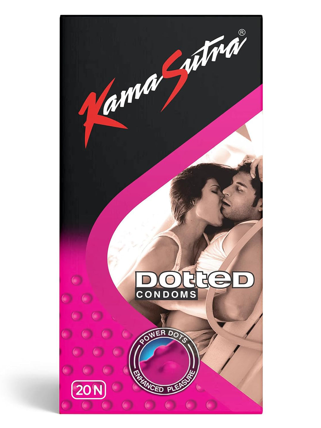 KamaSutra Dotted Power Dots Condoms (Pack of 20pcs)