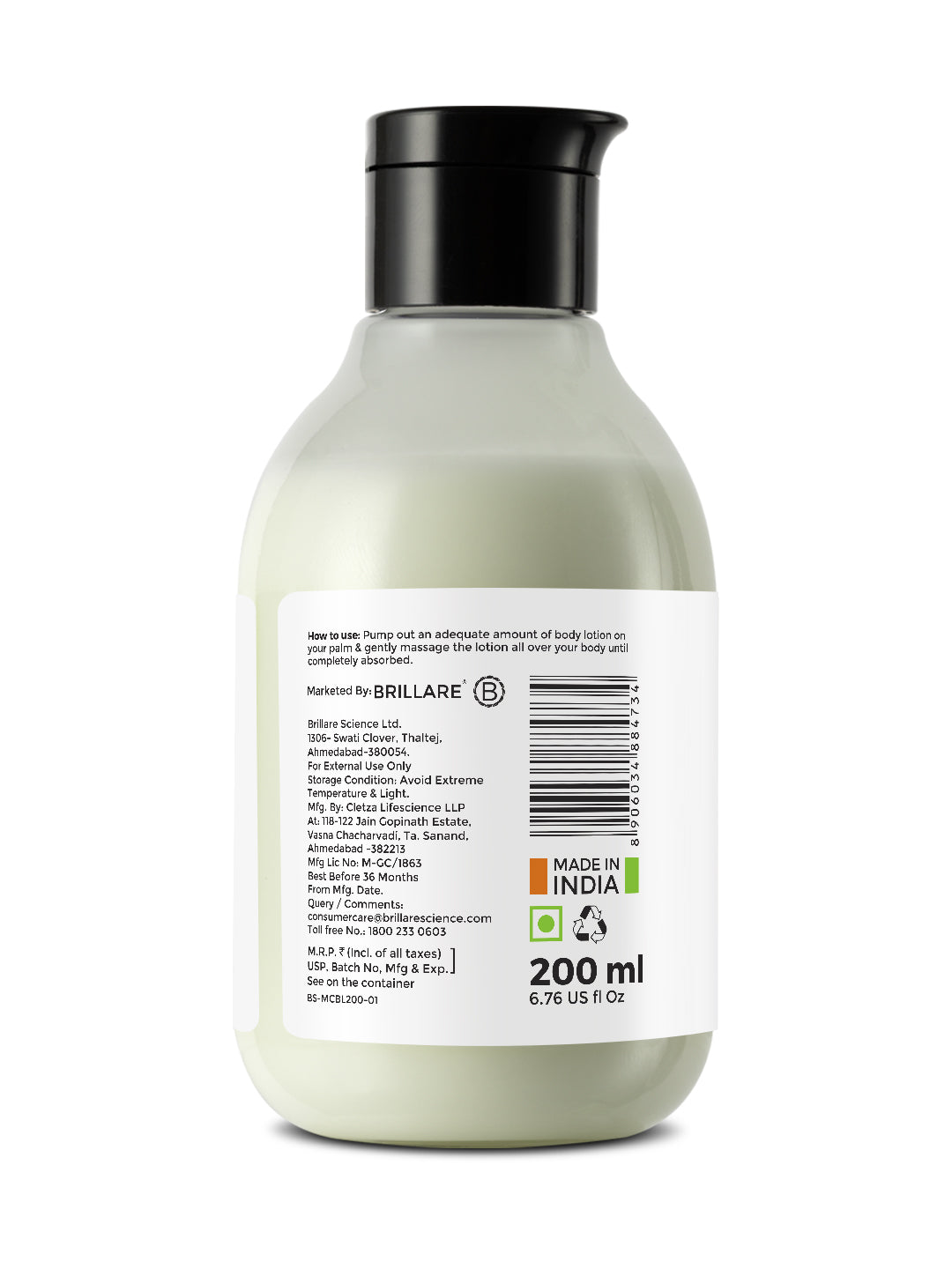 Brillare Mint & Coconut Body Lotion (200ml)